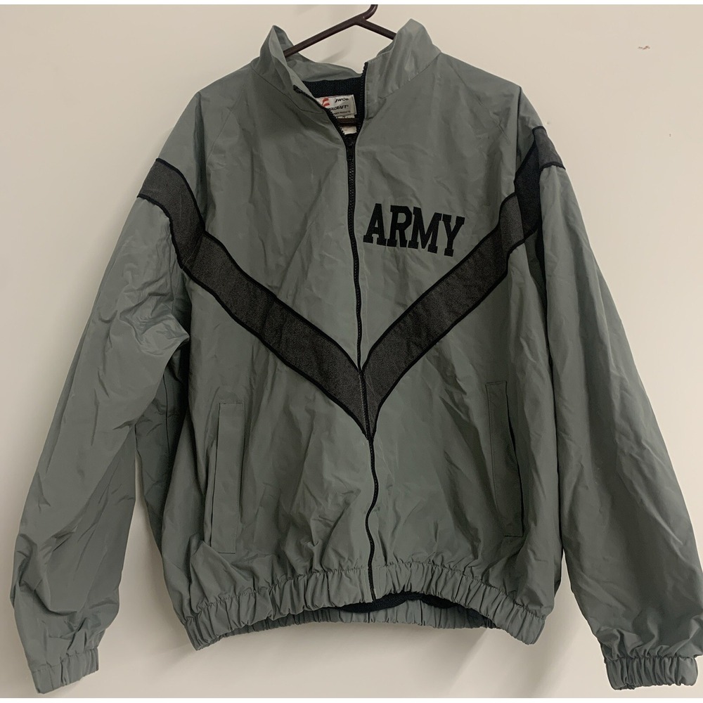 US Army Jacket Large PFU Military Warmup Windbreaker Lined Skilcraft Army Issue